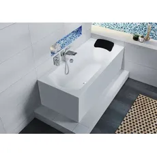 RIHO Linares Rechteck-Badewanne, Version links, PlugPlay-Variante, 2-Sitzer, weiß, B14, Ausführung: 170x75x45cm, Nutzinhalt: 130 Liter