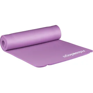 Relaxdays Yogamatte, 1 cm dick, für Pilates, Fitness, gelenkschonend, mit Tragegurt, Gymnastikmatte 60 x 180 cm, lila - Lila