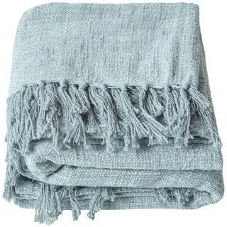 Homescapes Wohndecke Nirvana Slub 150/200 cm, 100% Baumwolle , Grau , Textil , Uni , Rechteckig , 150x200 cm , Oeko-Tex® , Heimtextilien, Bettwäsche & Leintücher, Tagesdecken