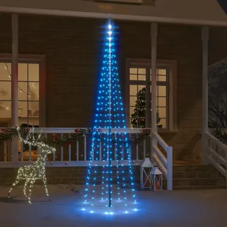 The Living Store LED-Weihnachtsbaum für Fahnenmast Blau 310 LEDs 300 cm - Blau