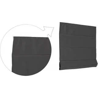 Basic Raffrollo Faltrollo 160x240 cm Anthrazit Raffgardine - Schwarz