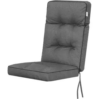 Bjird Sesselkissen, Kissen für Rattanmöbel, Steppkissen, Sitzkissen für Sessel / Stühle - Indoor & Outdoor - Gesteppt - 120x50 cm, Graphit Ekolen - Grau