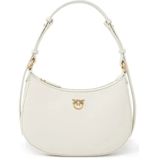 PINKO Schultertasche Half-Moon Mini Bag White - Antique Gold creme - Weiß