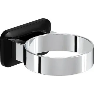 Föhnhalter Wandmontage ohne Bohren - Föhnhalter für Hotel, Bad, Wohnzimmer - Föhnhalter aus Metall, schwarz - Schwarz