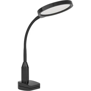 EGLO LED Klemmlampe Lauro, Schreibtischlampe mit Klemme, Leselampe touch dimmbar, Kunststoff in Schwarz, warmweiß-kaltweiß