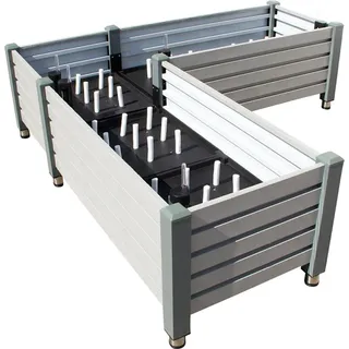 Hochbeet Milano mit integrierter Bewässerung, Kräuterbeet aus Aluminium und Stahl - Schwarz