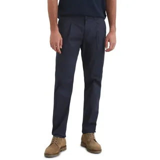 5-Pocket-Hose MARC O'POLO, Herren, Gr. 29, Länge 32, blau (schwarz navy), Web, Obermaterial: 96% Baumwolle, 4% Elasthan, normal, Hosen 5-Pocket-Hose, Hose Model Morot jogger pleats