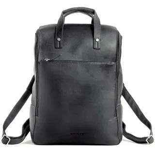 HAROLD'S Leder Rucksack Freizeitrucksack mit Laptopfach Campo U-City-Backpack Black schwarz - Schwarz