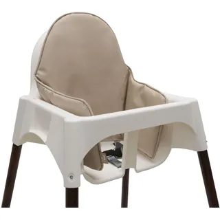 jollein Hochstuhl- Sitzkissen - Nougat - Kissen für IKEA Hochstuhl - Wasserabweisend - 27x45x2cm