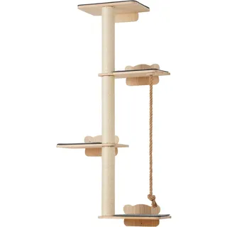 Vevor Katzenregalbaum, Katzenkratzturm Katzenregal Wandkratzbaum Katzenbaum 125cm