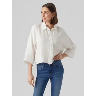 Vero Moda Hemdbluse Vmnatali Crop Shirt Weiß L
