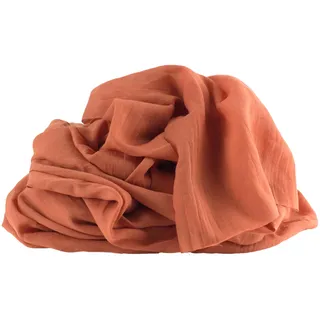 100%Mosel Musselin Dekostoff, in Terrakotta (48 cm x 5 m), 66 g/m2, sehr dünner Tischläufer, zarte Tischdeko für Geburtstage & Hochzeiten, Tischband als Bunte Dekoration zu besonderen Anlässen