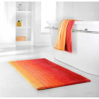 Badematte DYCKHOFF "Colori 09285" Gr. 1, rot, H:14mm, Bio-Baumwolle, Badematten, Badematte