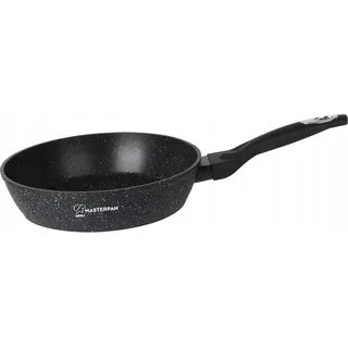 MASTERPAN Aluminium-Antihaft-Bratpfanne mit Marmorbeschichtung,mit Softgrip 28cm MP2306 - Schwarz