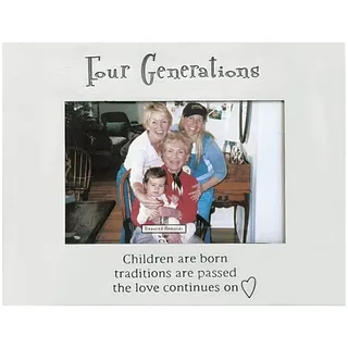 Ganz Vier Generationen Bilderrahmen Family, silber