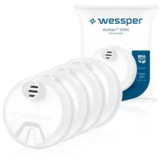 Wessper Wasserfilter für Trinkflasche, Kartusche Kompatibel mit Wessper Activemax Triline 0,5 Liter und ION8 0,7 Liter, 1 Liter, 1,2 Liter Flaschen, Aktivkohle Wasser Filter – 4 Stück