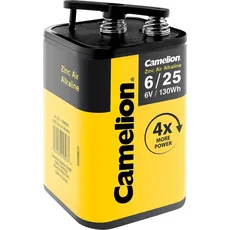 Camelion Zinc-Air-Alkaline Spezial-Batterie 4LR25 Federkontakt Alkali-Mangan 6 V (1 Stk., 4LR25, 25000 mAh), Batterien + Akkus