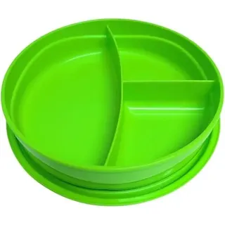 Tupperware to Go Lunchbox Clevere Pause 550 ml mit Trennwand Eco+ Schule Brotdose rund mit Abteilung grün 550ml