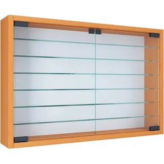 VCM Hängevitrine Mandosa XL 60 x 40 x 10 cm Buchefarben