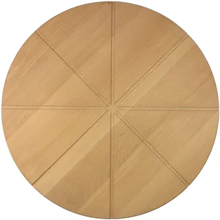 EFO Pizzateller Holz 40 cm | Pizzabrett groß aus langlebigem Buchenholz | Schneidebrett mit 8-facher Einteilung für gleichmäßige Stücke | Serviceteller für Pizza, Kuchen oder Flammkuchen | Naturbraun