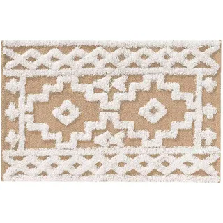 Douceur d'intérieur Douceur d'Intérieur, Teppich Medine, rechteckig, 60 x 90 cm, einfarbig, Jute und Baumwolle