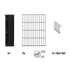 FLORAWORLD Gabione, BxHxL: 12 x 103 x 201 cm, Stahl - grau