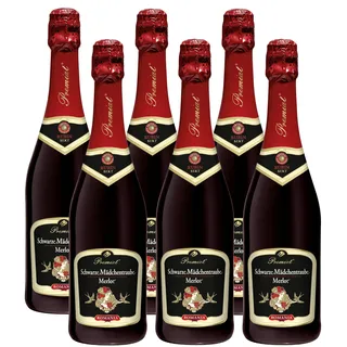 Schwarze Mädchentraube Merlot Sekt mild (6 x 0,75 l)