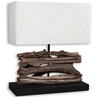 levandeo Tischlampe Treibholz Beige
