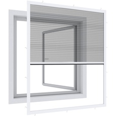 Bild von Expert Plissee Fenster Ultra Flat, Insektenschutz für Fenster, Fliegengitter, Mosquitoschutz, Selbstbausatz 100 x 120 cm, weiß, 03242