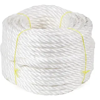 Flandria 362-Kranz Seil aus Polypropylen Ø 8 mm x 100 m, Weiß