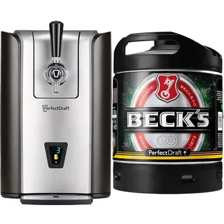 Bundle aus PerfectDraft Pro Zapfanlage + Beck's Pils Bier Perfect Draft (1 x 6l) MEHRWEG Fassbier