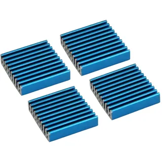 InLine® RAM-Kühler selbstklebende Kühlrippen, 4 Stück - Blau