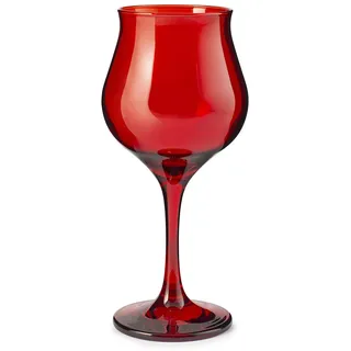 Pasabahce 518742 Wavy Sektgläser, Glas, Rot, 6 Stück