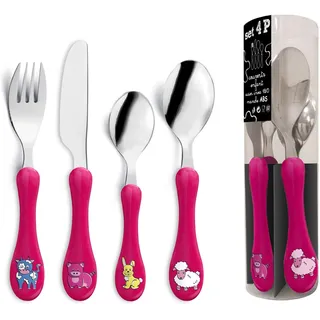 Amefa Kinderbestek Roze 4-Delig