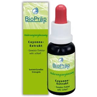 BioPräp® Cayenne Extrakt mit 500.000 Scoville pro Tropfen | 20 ml | vegan | produziert in Deutschland | zertifizierte Produktion