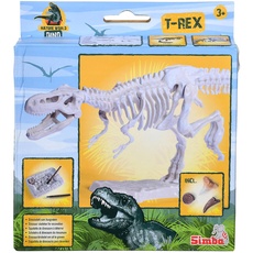 Dinoskelett zum Ausgraben, 3-fach sortiert, es wird nur ein Artikel geliefert, T-Rex, Triceratops, Stegosaurus, 3 Fossilien, Dinosaurier zusammenstecken, 23cm, Werkzeug, ab 3 Jahren
