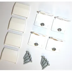 sunlines Sichtschutzzüge Montagezubehör, Packung, 4 St., für Plissees, für die Rahmen/-Wandmontage von Plissees, weiß