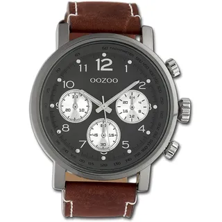 Oozoo Herren Armbanduhr Timepieces Analog Textil braun UOC10061