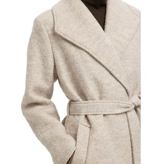 Selected Rosa Boucle Mantel - Sandshell / Melange - 44