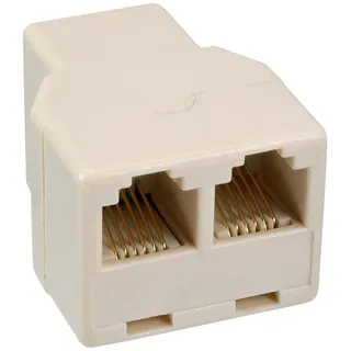 InLine Modular Verteiler, 1x RJ12 Buchse auf 2x RJ12 Buchse