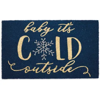 DII Weihnachts-Willkommensmatte für den Außenbereich, natürliche Kokosfaser-Fußmatte & Verandadekoration, 43,2 x 73,7 cm, Baby It's Cold