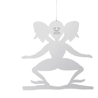 Flensted Janus Mobile aus Karton hergestellt, in der Farbe: Weiß, Maße: Höhe: 10 cm, 693