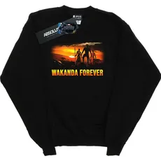 Marvel, Herren, Pullover, Black Panther Wakanda Forever Sweatshirt aus Baumwolle, Schwarz, (XXL)