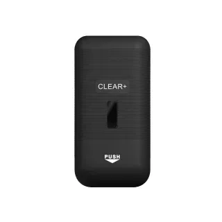 CWS Clear+ EcoBlack Seifenspender, 500/1000 ml, schwarz, Manueller Seifenspender mit Sichtfenster, Maße (H x B x T): 233 x 120 x 113 mm