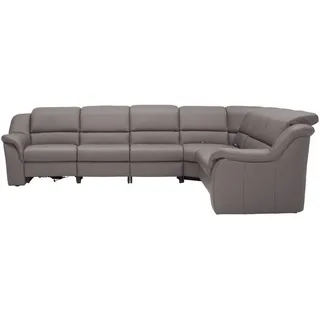 Cantus Ecksofa , Grau , Leder , Echtleder , Rindleder , L-Form , 324x260 cm , Fußauswahl, Lederauswahl, Stoffauswahl, planbar, seitenverkehrt erhältlich, Rückenfutter, individuell planbar , Wohnzimmer, Sofas & Couches, Wohnlandschaften, Ecksofas