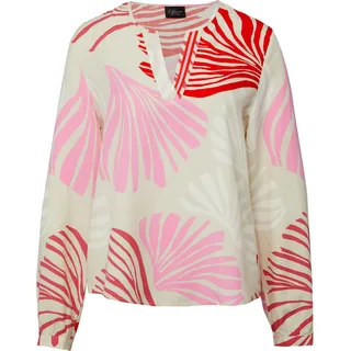 s.Oliver Bluse mit Tunika-Ausschnitt und All-Over-Print Grau 42