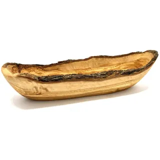 Olivenholz-erleben "rustikal aus edlem naturbelassenem Olivenholz", braun, B:40cm, Massivholz, Einzigartige Maserung, naturgewachsene Schale, ideal für Baguette,