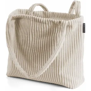 Magma Heimtex MAGMA Umhängetasche Tasche SHARA Cord Look Schultertasche Tragetasche (Beige)