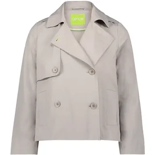 Kurzblazer CARTOON "Kurztrench mit Taschen", Damen, Gr. 34, beige (taupe), Obermaterial: 52% Lyocell CLY. 48% Baumwolle CO., Blazer Kurzblazer