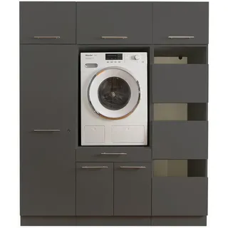 laundreezy Mehrzweckschrank-Set 167,5 x 200 x 67,5 cm Grau